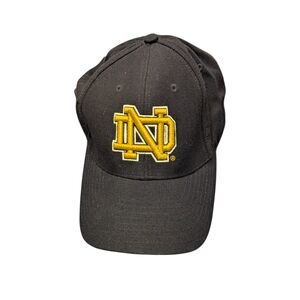 Notre Dame Fighting Irish ND Logo Adjustable Baseball Cap Black Legacy Athletic